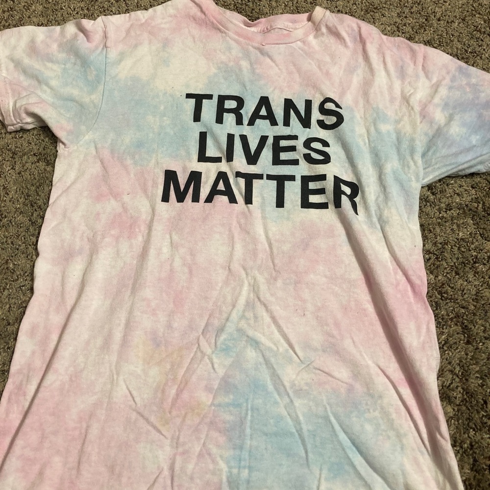 Trans pride themed shirt